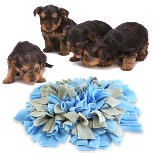 T-Nonix Pet Snuffle Mat for Dogs - Dog Feeding Unlimited Connection Enrichment Toys to Training Smell and IQ Stress Relieving Gift Your Furkid Need Be Used Under Supervision, Gray-Blue von T-Nonix