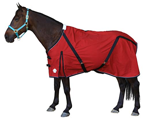 T TEKE Deluxe Pferdedecke Horse Canvas Sheet für Snug and Clean in Stall von T TEKE