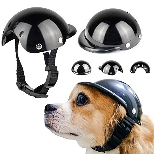 Hunde Helm Hundekappe Hundehelm Haustier Helm Einstellbare Kappe Haustier Helm Hundehelm Welpen Katze Hut Helme, Haustierhelm für Mittelgroße Hunde, Kleine Hunde, Katzen (S) von T-