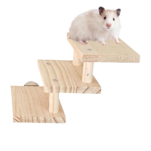 Hamstertreppe für Käfig | Kleintier-Bissfeste Brückentreppe gegen Kauen, Klettern Leiter Spielzeug – Haustierzubehör, Lebensraum Spielzeug für kleine Schweine, Chinchillas, Meerschweinchen von TABSIRAH