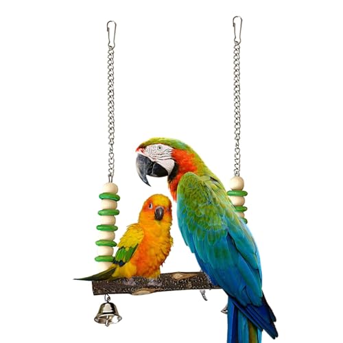 Papageienständer - Vogelschaukel - Bunte Vögel Schaukel - Vogelsitzstange Ständer - Papageienschaukel Hängespielzeug - Nymphensittiche Sitzstange für Lovebird - Conure Finken Lovebird Nymphensittich von TABSIRAH