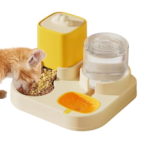 Pets Automatischer Futterspender und Bewässerungs-Set - 2 in 1 Automatischer Katzenfutterspender - Katzenfutterspender und Wasserspender - Katzenfutter und Wassernapf für kleine und mittelgroße von TABSIRAH