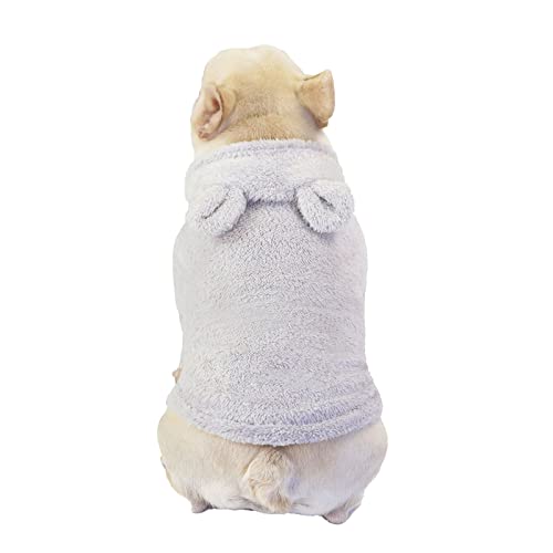 Basic Dog Hoodie - Haustier Pullover Hund Winter Mantel Kleidung für Kätzchen Katzen Welpen Hunde (XXL, Grau) von TAHUAON