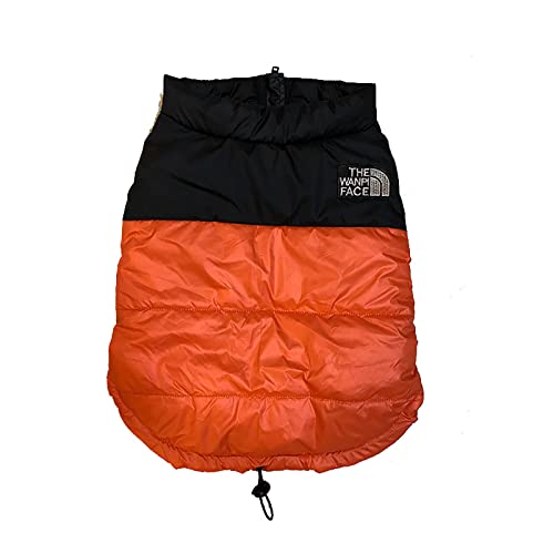 Hunde-Wintermantel, wasserdicht, für kleine, mittelgroße und große Haustiere, Größe M, L, XL, XXL (FB, Orange) von TAHUAON