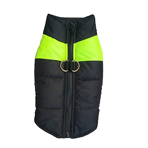 Hundemantel Winter Haustier Jacke Weste Warme Hundejacke Winter Clothe Jacke Mantel Wärmer Baumwolle für Kleine Mittlere Hunde Grün S von TAHUAON