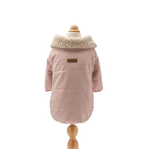 Hundemantel für kleine Hunde, Fleece, warm, Größe M, Rosa von TAHUAON