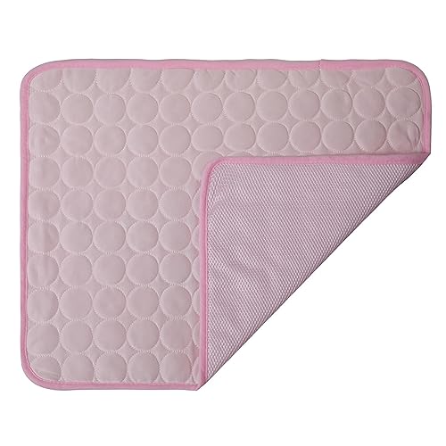 TAHUAON Hunde-Kühlmatte Große Kühlmatte Sommer Haustierbett für Hunde Katzen Zwinger Pad Atmungsaktive Haustier Selbstkühlende Decke Hundebox Schlafmatte Maschinenwaschbar 【40 * 30-XS Pink】 von TAHUAON