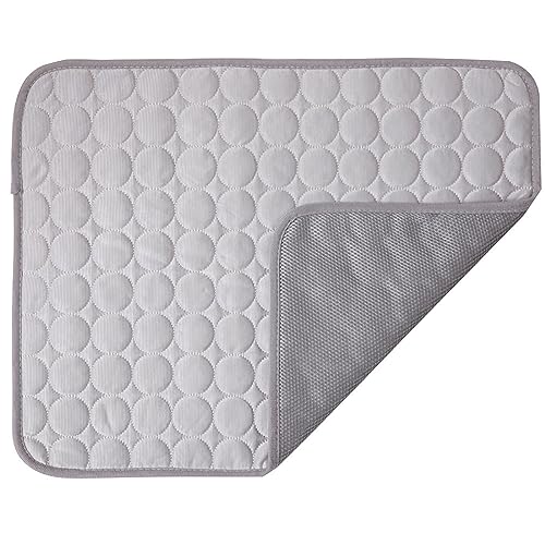 TAHUAON Hundekühlmatte Große Kühlmatte Sommer Haustierbett für Hunde Katzen Zwinger Pad Atmungsaktive Haustier Selbstkühlende Decke Hundebox Schlafmatte Maschinenwaschbar 【40 * 30-XS Grau】 von TAHUAON