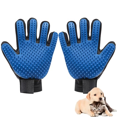 TAIHE Katzenbürste Handschuh, 1 Paar Haustier Handschuh katzenbürste handschuh, Geeignet für die Pflege von Hunden,Katzen und Reinigung Pet Grooming Brush Glove hat eine massierende Wirkung von TAIHE