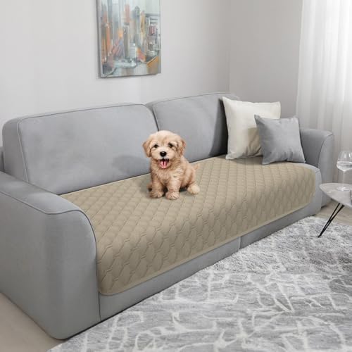 TAIKURA wasserdichte Hundedecke, Hundedecken rutschfeste Hundematte Robuste Katzendecke Wiederverwendbare, kann als Schutz für Sofa, Bett, Autositz, Waschmaschine waschbar(Khaki, 76 x 190cm) von TAIKURA