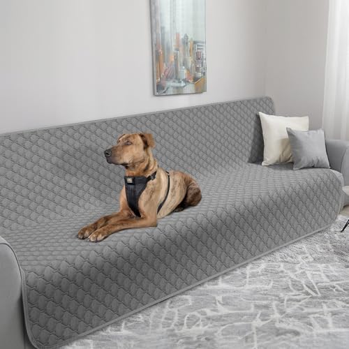 TAIKURA wasserdichte Hundedecke, Hundematte rutschfeste Hundedecken Robuste Katzendecke Wiederverwendbare, kann als Schutz für Sofa, Bett, Autositz, Waschmaschine waschbar(208 x 208cm, Dunkelgrau) von TAIKURA