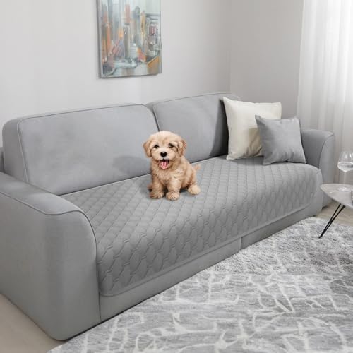 TAIKURA wasserdichte Hundedecke, Hundematte rutschfeste Hundedecken Robuste Katzendecke Wiederverwendbare, kann als Schutz für Sofa, Bett, Autositz, Waschmaschine waschbar(76 x 190cm, Dunkelgrau) von TAIKURA