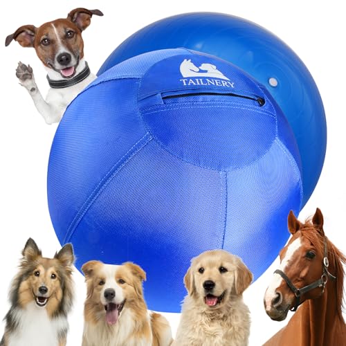 TAILNERY Herding Ball für Hunde, 63,5 cm, Hundeball mit Abdeckung, Pferdeball und Hüteball für australische Schäferhunde, blaue Heeler, Rinderhunde, Collies – langlebig für aktive Hunde von TAILNERY