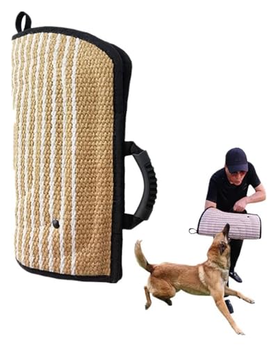 TAIPINGOZ Hundebiss Ärmel Schlepper, Hund beißt Sleeve, Hunde Springtrainingsgerät, Arm Jute Kauspielzeug Zerrspielzeug for Arbeitshund Pitbull Deutsch(Black) von TAIPINGOZ