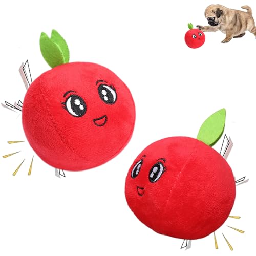 2 Stück Hundespielzeug,Hundespielzeug Unzerstörbar,Hundespielzeug Quietschend,Hundespielzeug große Hunde Hundespielzeug Welpen Little Apple Cotton Sound Toys von TAIZER