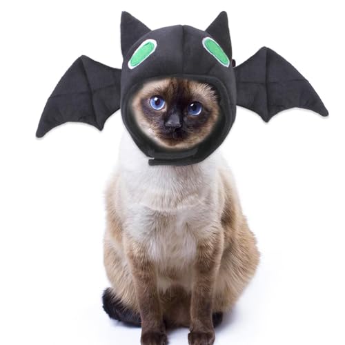 TAIZER Haustier Hut Halloween Haustier Fledermaus Hut Halloween Katzen Hut Haustier Kostüm Katze Halloween Kostüm Hund Nett Hunde Katzen Halloween Haustierhut Cosplay Halloween Party Dekoration von TAIZER