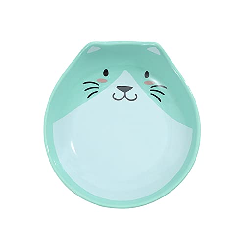 TAKOXIA Futternapf für Katzen im Innenbereich, niedlicher Keramik-Wassernapf, umkippbar, breite und flache und freundliche sichere Materialien von TAKOXIA