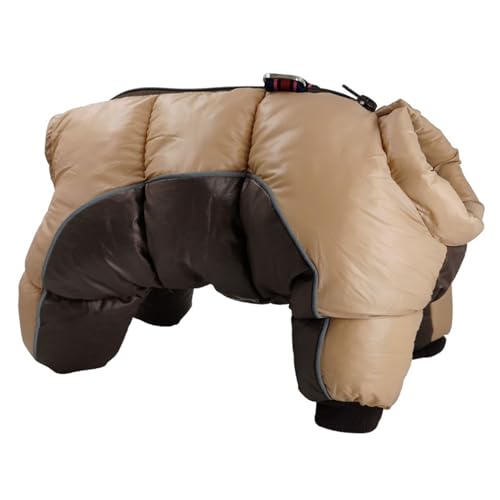 TAKOXIA Haustier-Winter-Overall für Hunde, 4 Beine, Welpen, winddicht, mit Leinenhaken, warmer Mantel, dickes Futter, für kleine Hunde von TAKOXIA