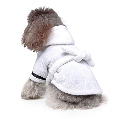 TAKOXIA Hunde-Bademantel, Badetuch, Kleidung, atmungsaktiv, leicht zu tragen, schnell trocknend, für kleine, mittelgroße und große Hunde von TAKOXIA
