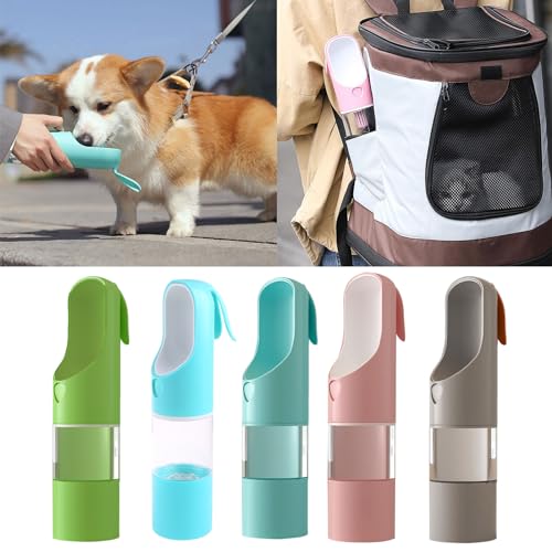 TAKOXIA Hunde-Wasserflasche, auslaufsicher, tragbarer Haustier-Wasserspender und Futternapf, 193 ml, Trinkwasser, einfache Verwendung, Futterfütterung von TAKOXIA