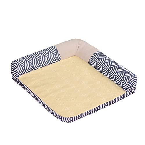 TAKOXIA Kühlmatte für Haustiere, kleine Katzen, selbstkühlende Pads, natürlich, atmungsaktiv, Rattan, Liege, Schlafsofa für Spielzeug, Rassen, Hunde von TAKOXIA