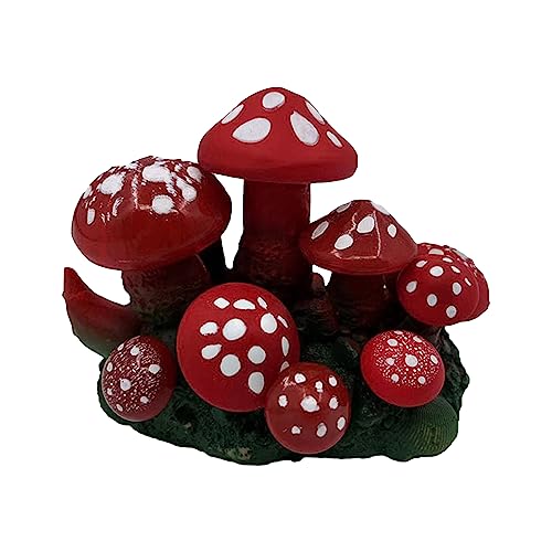 TAKOXIA Künstliche Pilz-Cluster aus Silikon, Dekoration für Aquarium, Terrarium, bunt, künstlicher Pilz von TAKOXIA