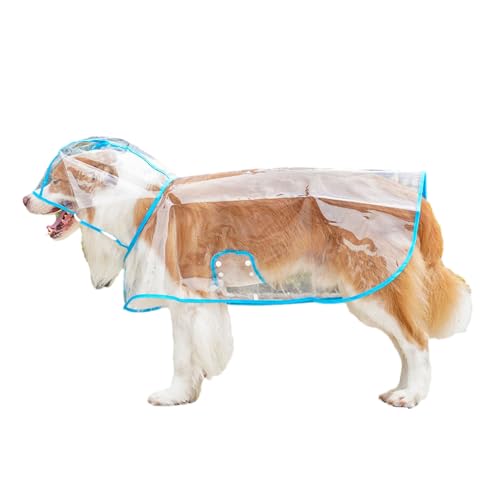 TAKOXIA Regenmantel für Hunde, wasserdicht, mit Kapuze, Regenponchos, Haustier-Regenmantel mit hellen Farben, Outdoor-Hunde-Regenmantel von TAKOXIA