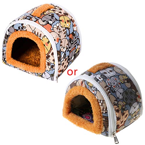 TAKOXIA Schöne Haustier-Hängematte aus Fleece, weich, warm, waschbar, für kleine Haustiere, Hamster, Chinchilla-Haus von TAKOXIA