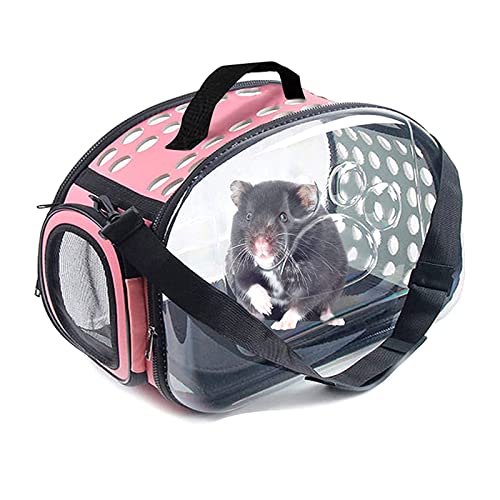 TAKOXIA Tragetasche für Hamster, kleine Tiere, tragbare Reisetaschen mit verstellbarem Gürtel, Meerschweinchen-Outgoing Tragetasche von TAKOXIA