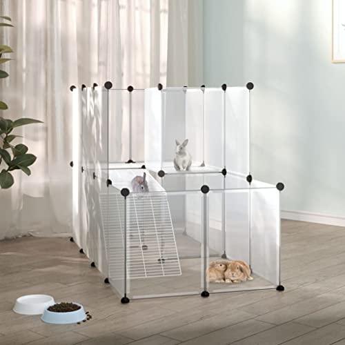 Animals & Pet Supplies Kleintierkäfig, transparent, 142 x 74 x 93 cm, PP und Stahl von TALCUS