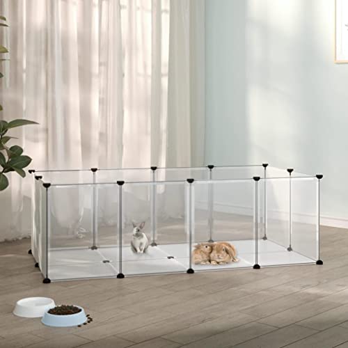 Animals & Pet Supplies Kleintierkäfig, transparent, 144 x 74 x 46,5 cm, PP und Stahl von TALCUS