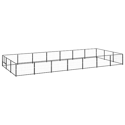 Möbelset-Hundehütte schwarz 21 m² Stahl von TALCUS