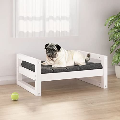 TALCUS Möbelset Hundebett weiß 65,5x50,5x28 cm Kiefer massiv von TALCUS