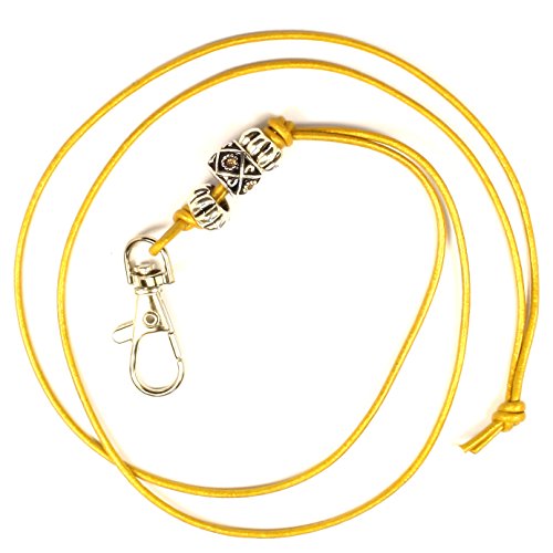 TAMEHO Original Leder Pfeifenband für Hundepfeifen mit dekorativen Designer Charms (Gold) von TAMEHO