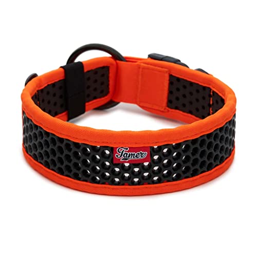 TAMER Softy Halsband | Breite 5,1cm | Umfang 55-61cm | orange/schwarz von TAMER