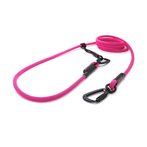 TAMER Hundeleine | Easy-Long Twist | Ø9mm - 3m - pink mit schwarzen Punkten von TAMER