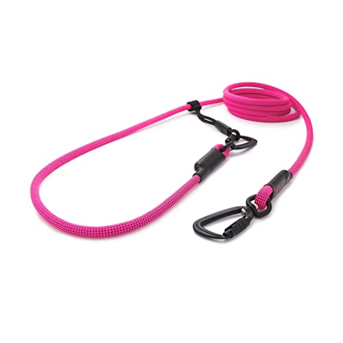 TAMER Hundeleine | EASY-LONG Twist | Ø9mm - 3,5m - pink mit schwarzen Punkten von TAMER
