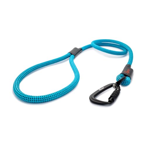 TAMER Hundeleine | KLASSISCH Twist | Ø11mm - 115cm - blau mit schwarzen Punkten von TAMER