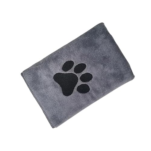 Hundehandtuch, 2 Stück Hundehandtuch Extra Saugfähig für Hunde & Katzen Set aus 2 Ultra-Absorbierenden Mikrofaser Grau Haustier Handtücher Schnell-Trocknend 75x35cm Hunde Handtuch für Alle Haustiere von TANGHSE