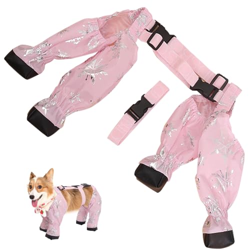 Dog Boots Niedliche wasserdichte Hundeschuhe für den Winter, atmungsaktiv, mit verstellbarem Schnallenriemen, Outdoor, Walking Suspender Boots für Hunde, M Hundestiefel für den Winter von TANGPINGMAO