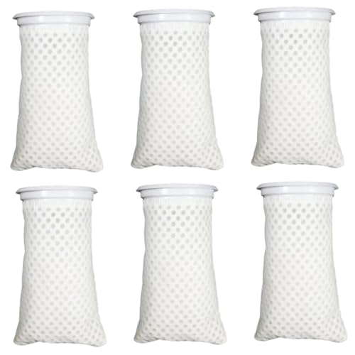 TANGPINGMAO Aquariumfilterbeutel 6pcs 4 Ring mit 6 Langwabenmedienfilter -Mesh -Taschen Hochdurchlässiger Aquarium -Medienbeutel Wiederverwendbares Haustier Vorräte von TANGPINGMAO