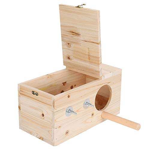 Sittich-Nistkasten, Holz-Aufzuchtkasten, Vogel-Aufzuchtkasten, Vogelnest, Für Turteltauben, Wellensittiche, Finken, Kakadus, Kanarienvögel Und Mittelgroße Vögel, Heimtierbedarf, 31 X 15,7 X 15 cm von TANIQIACA