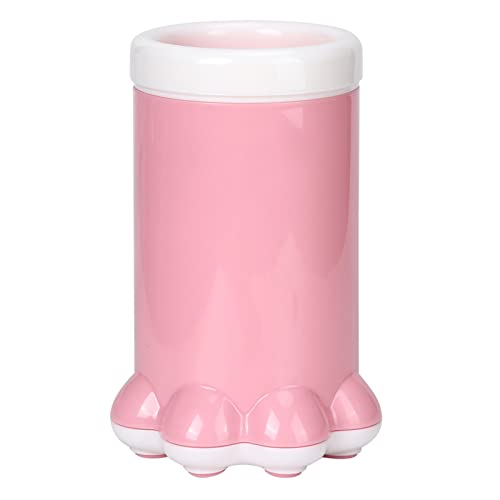 TANIQIACA Niedlicher Reinigungsbecher für Haustiere, Katzen und Hunde, rutschfestes Silikon-Pflegewerkzeug, umfassende 360°-Reinigung für Haustiere unter 25 kg, Blau/Pink optional (Pink) von TANIQIACA