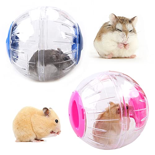 2 Stück Hamster Running Ball, Hamsterball Hamster, Spielzeug Hamster Running Ball, Hamster Spielzeug Übungsball, Geeignet für Hamster, Meerschweinchen, Rennmäuse und Andere Kleine Haustiere von TANJI