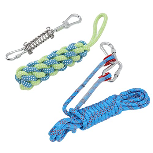 Bungee Dog Rope Muscle Building Pole Hundespielzeug 360 Grad Rad Edelstahlfeder Hund alle Größen Spiel im Freien von TANM