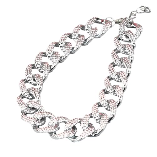 Halsketten für Haustiere, Dekorationen für Haustiere, dekorative Ketten Diamond-Silver 45cm von TAOYNJ