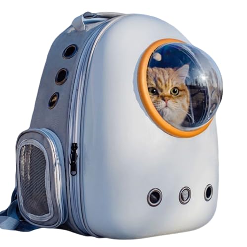 Outdoor tragbare Schulter Katze Tasche, Vier Jahreszeiten universal, atmungsaktiv Haustier Rucksäcke White-Orange von TAOYNJ