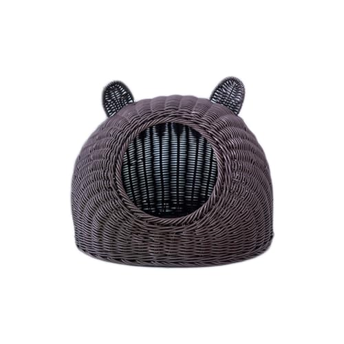 Rattan-Katzenstreu, halbgeschlossene Tierstreu, Sommer-Katzenstreu Grey L von TAOYNJ