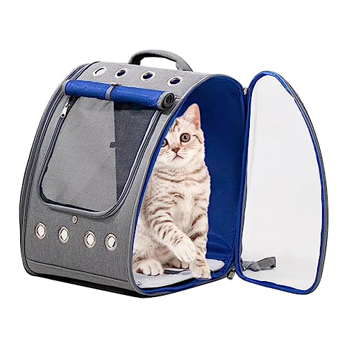 Katzentragerrucksäcke – transparente Tragetasche für Haustiere und Katzen – bequeme Rückenstütze mit großer Kapazität für Outdoor-Reisen, Welpen, Kleintiere Tarako von TARAKO