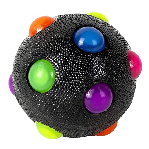 TARAKO Blinkender Ball für Hunde, aktiver Rollball für Hunde, weicher und sicherer, interaktiver Hundespielzeug, elastisches Haustier-Trainingsspielzeug für verschiedene Welpen, Hunderassen von TARAKO